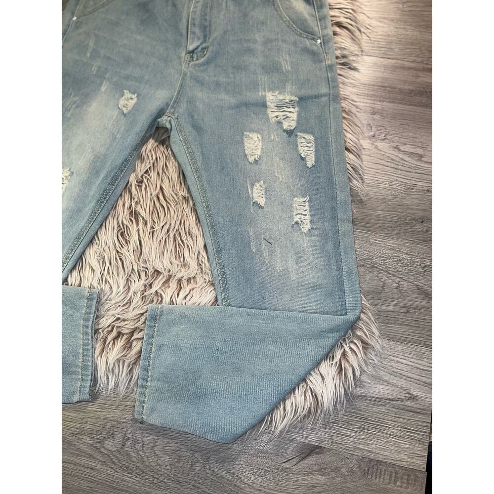Collection wear fashion women’s distressed blue jeans - Picture 3 of 11